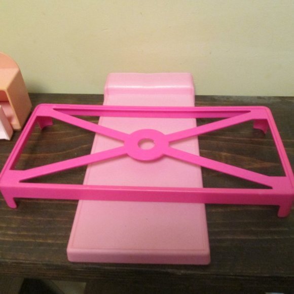 Vintage 80s & 90s Barbie Doll Furniture BED with FRAME CABINET CHAIR NIGHT STAND - Picture 5 of 5